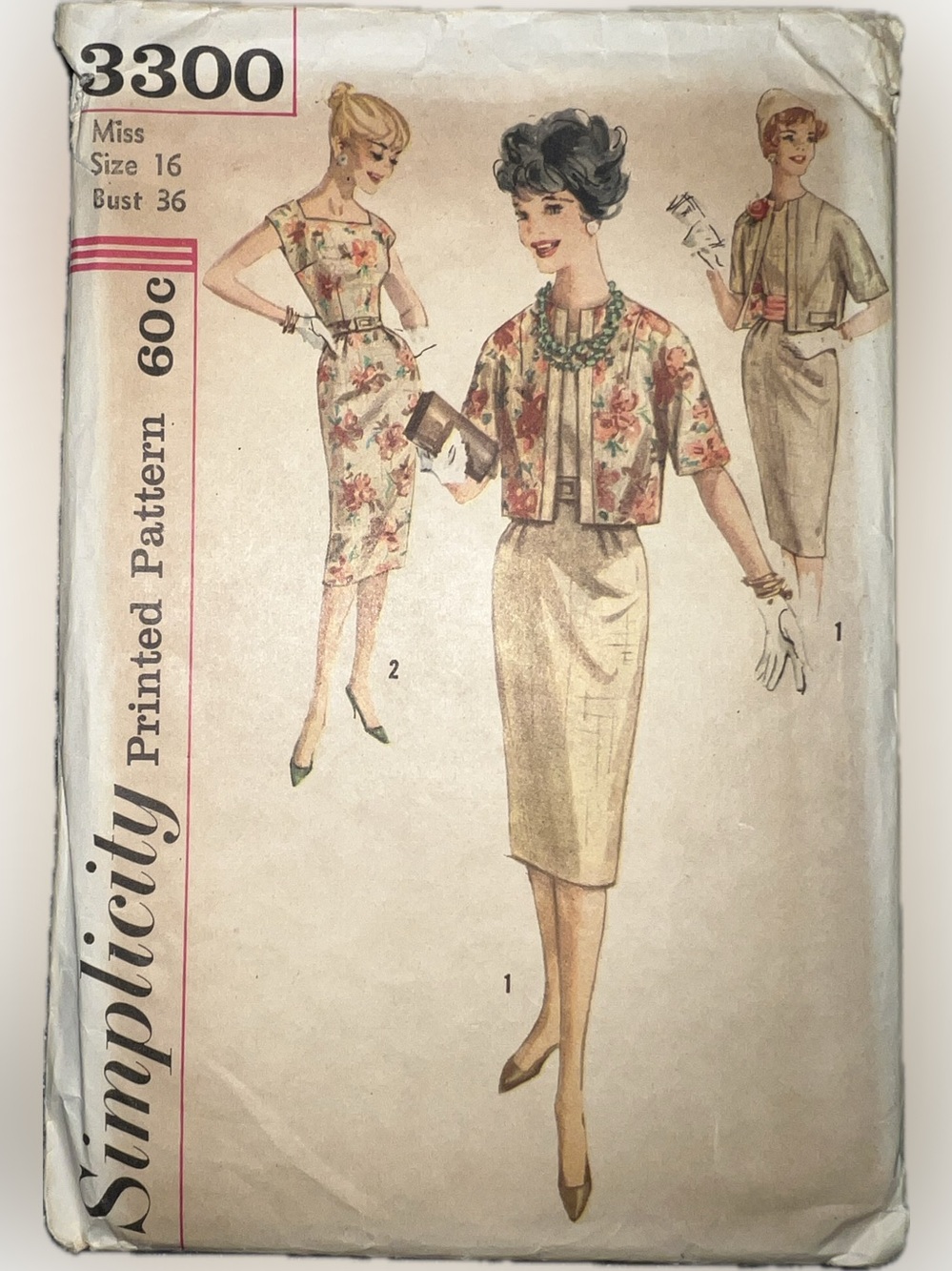 🔴VTG New Simplicity 3300 Uncut Pattern Dress Jacket Versions Sewing Woman 16